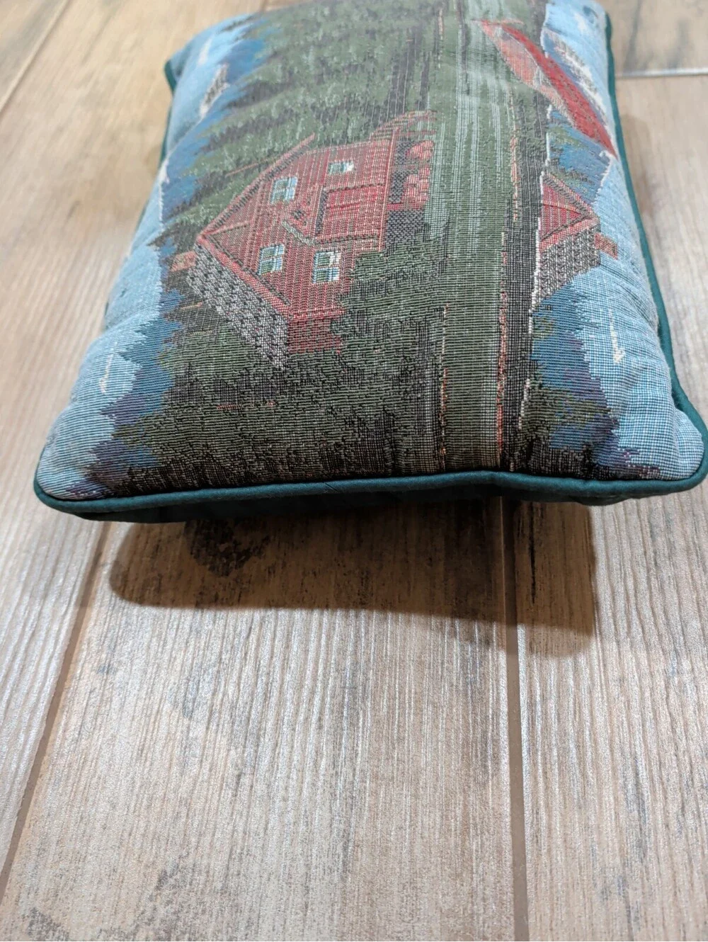 Vintage Woven Tapestry Accent Pillow 15.5
